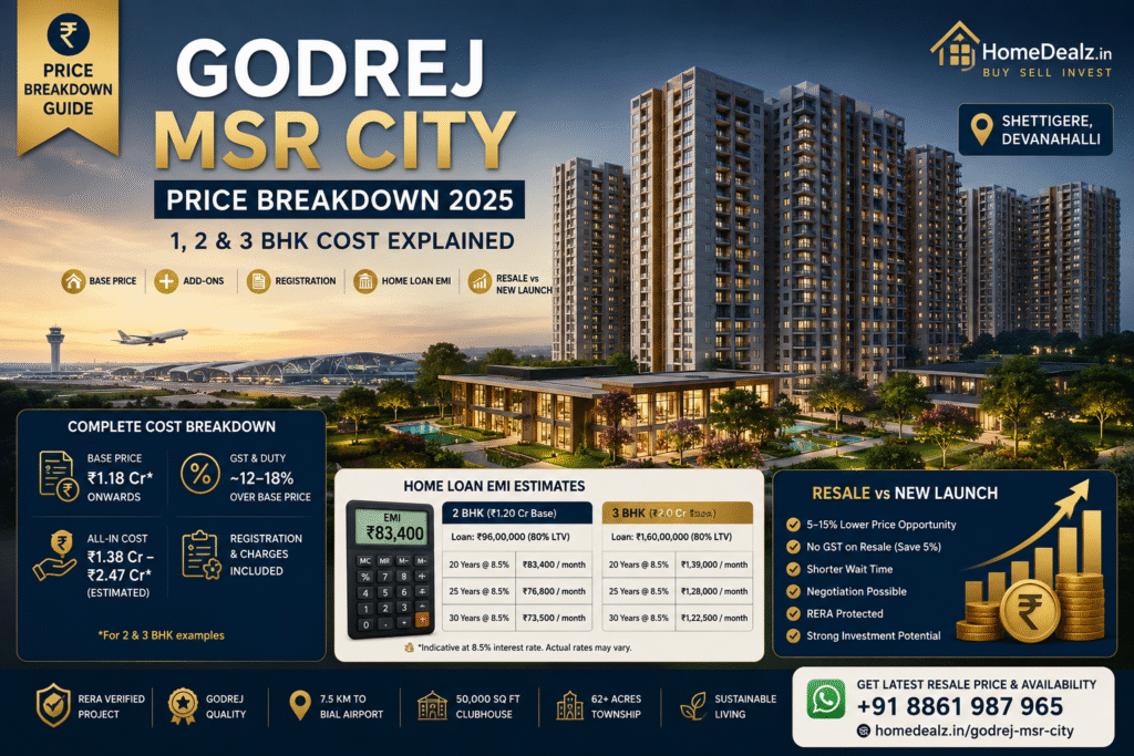 Godrej MSR City Price Breakdown